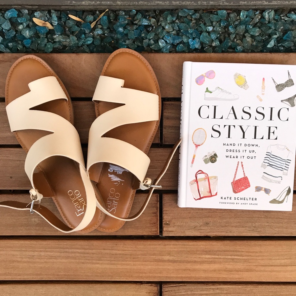 Franco Sarto white sandals size 11